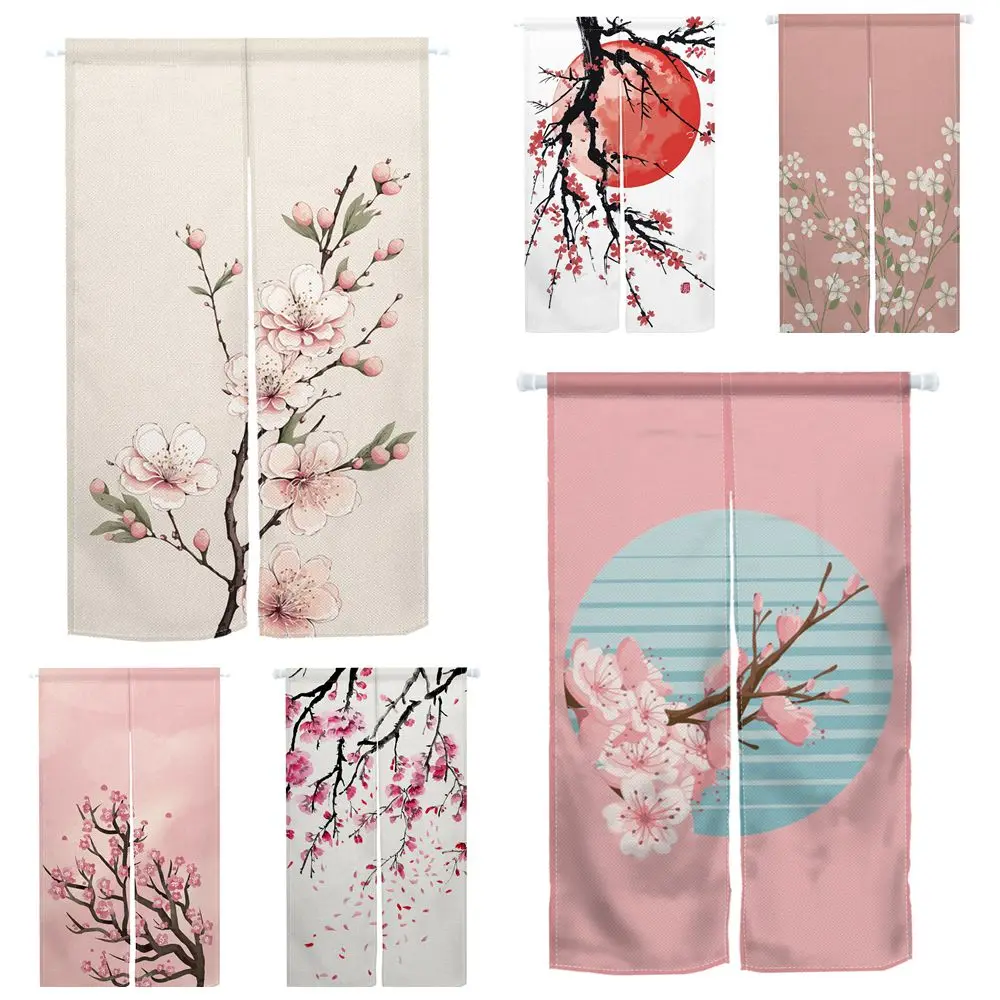 Noren Curtain Doorway - Cherry Blossom Door Curtain Japanese Style