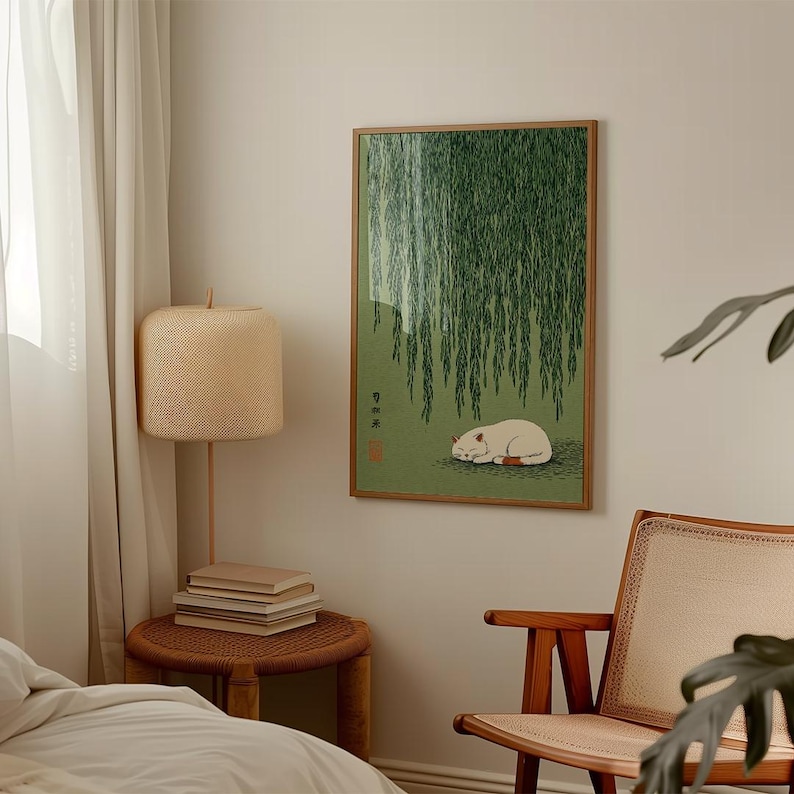 1pc Japanese Cat Under Willow  - Japanese Lifestyle ulasan dan harga