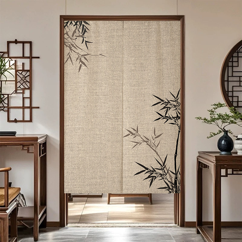 VIKAMA Ink Bamboo Noren Door C - Noren Curtain Doorway ulasan dan harga