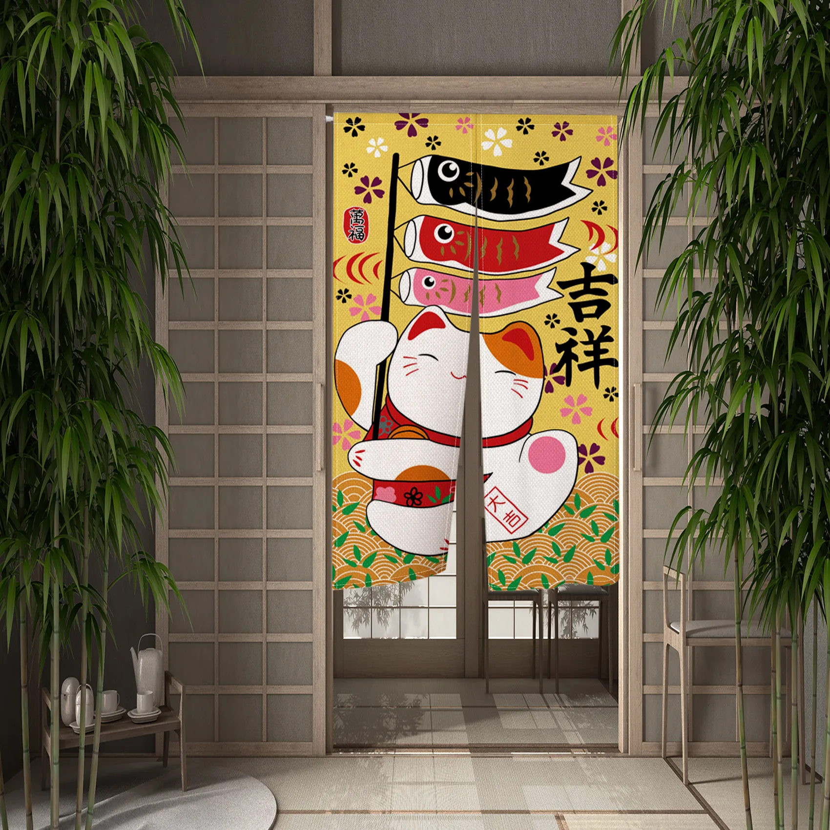Japanese Noren Door Curtain Lu - Noren Curtain Doorway ulasan dan harga