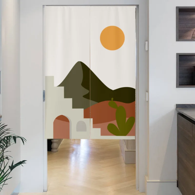 Nordic Landscape Painted Doorw - Noren Curtain Doorway ulasan dan harga