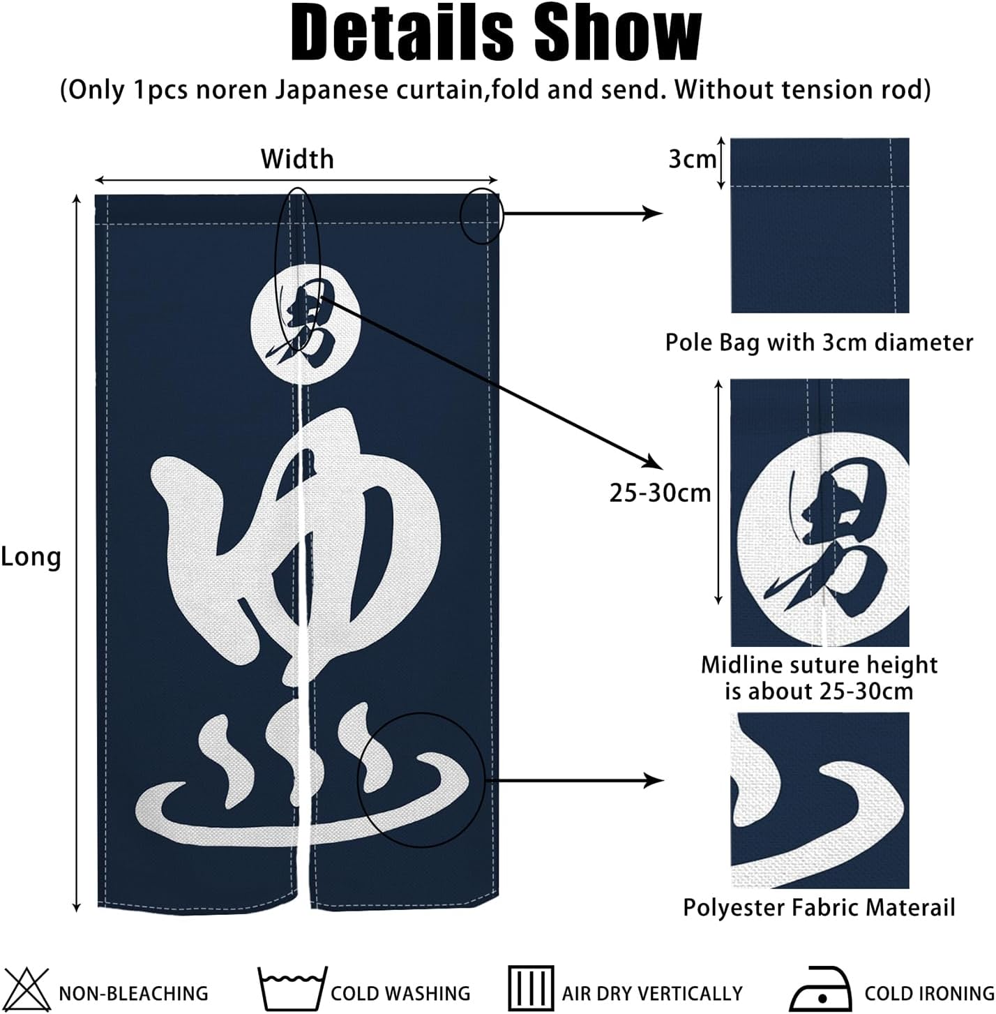 Long Japanese Noren Doorway Cu - Noren Curtain Doorway ulasan dan harga